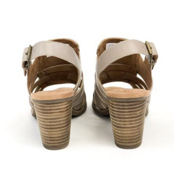TOMS Suede Leather Block Heels Sandals - Picture 6 of 12